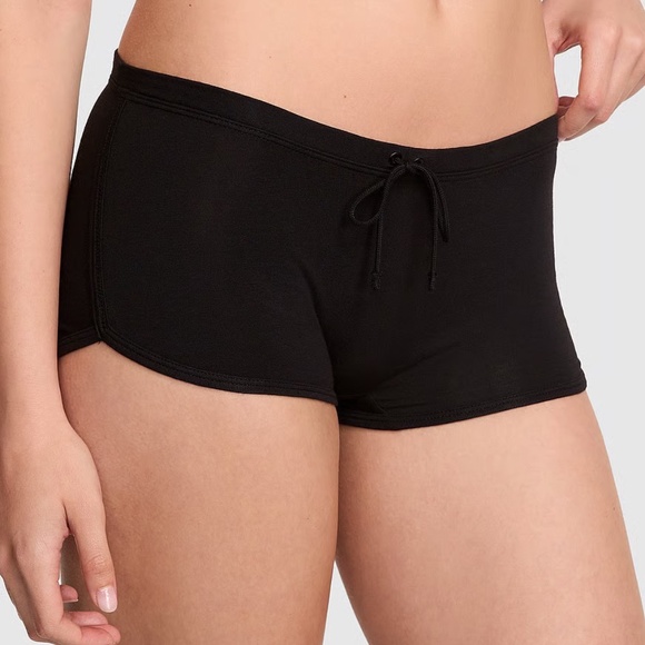 Victoria's Secret PINK Cotton Dorm Boyshort Panty Black Glow In The Dark L NEW - Picture 4 of 7